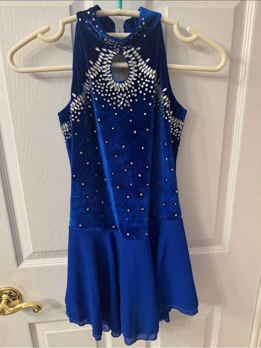 Royal Blue Embellished Figure Skating Dress